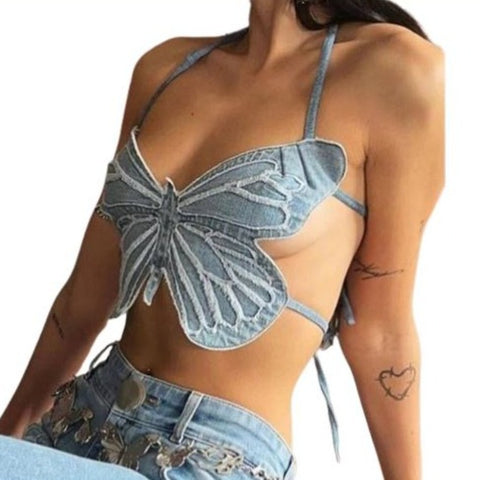 Butterfly Crop Top Crochet