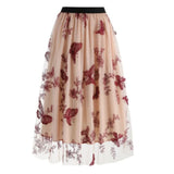 butterfly embroidered skirt