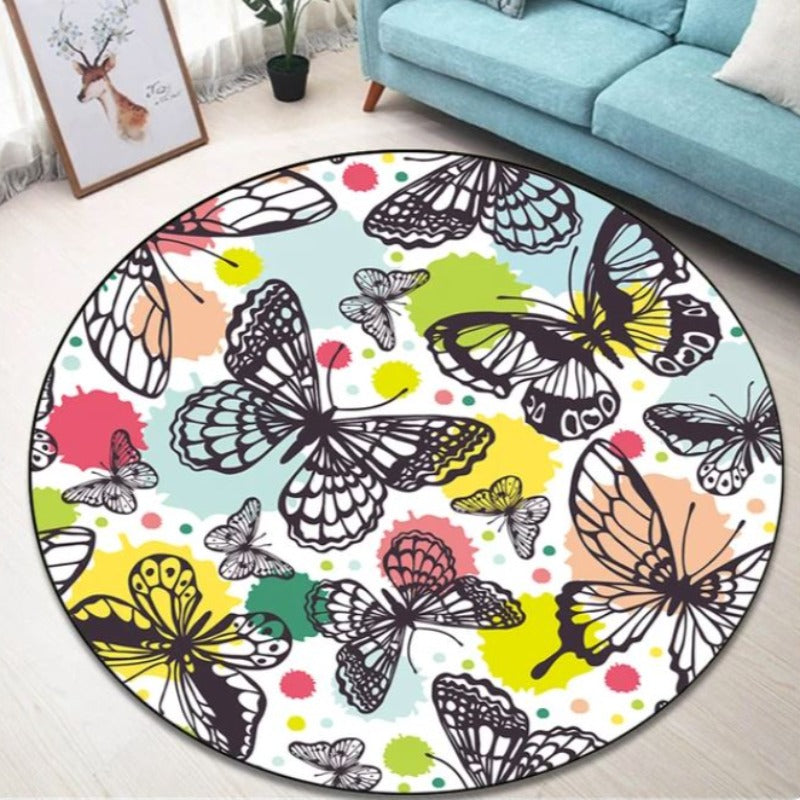 Butterfly Round Rug | BUTTERFLY KINGDOM