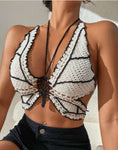 white Crochet Butterfly Tank Top Pattern