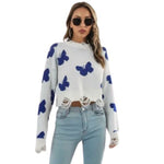 dark blue butterfly sweater