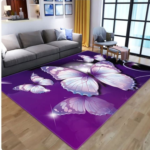 darkorchid butterfly rug