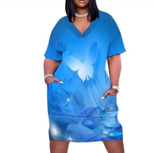 DeepSkyBlue Butterfly Dress | BUTTERFLY KINGDOM