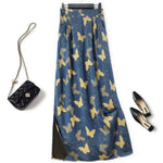 elegant butterfly silk skirt