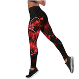 firebrick butterfly leggings