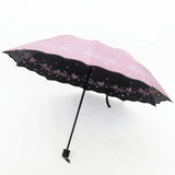 pink Double-Sided Butterfly Ruffle Edge Umbrella