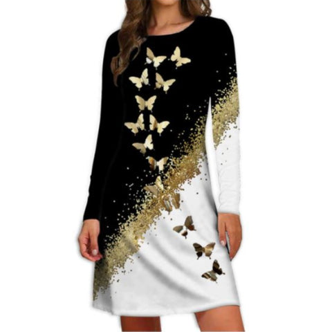 gold butterfly dress