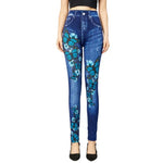 high waisted butterfly blue leggings