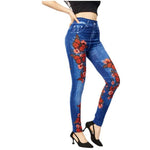 high waisted red butterfly leggings design