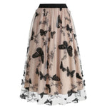 y2k khaki butterfly skirt