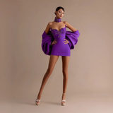 purple mini butterfly dress