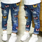 monarch buttefly jeans for kids with zipper