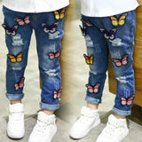 monarch buttefly jeans for kids with zipper