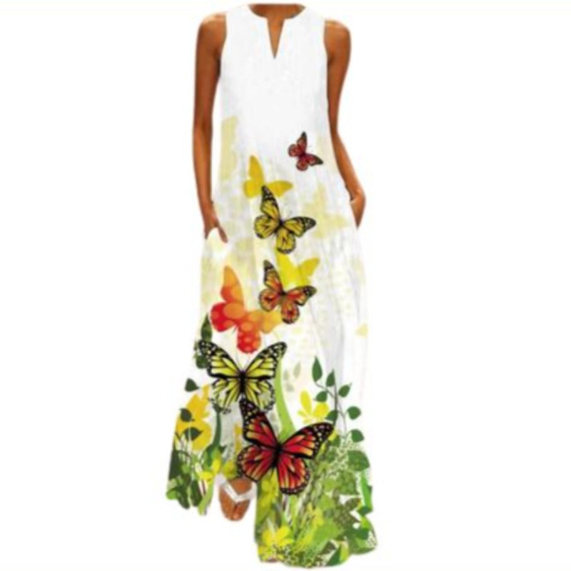 Monarch Butterfly Sleeveless Dress