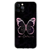 outline of monarch butterfly phone case