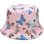 pink butterfly bucket hat
