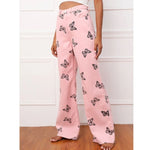 fashionable pink butterfly pants