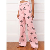 fashionable pink butterfly pants