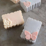 pink butterfly soap mold resin