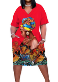 plus size butterfly dress