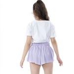 purple youth butterfly flowy shorts