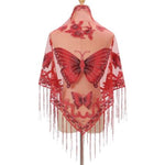 red butterfly scarf