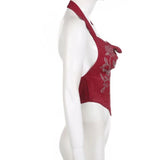 Red Butterfly Tank Top Y2K