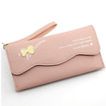 salmon butterfly wallet