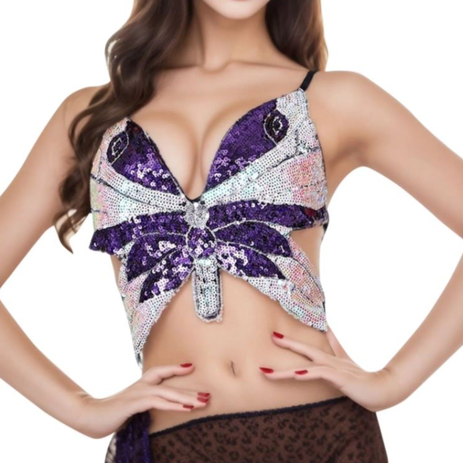 Purple Sequin Butterfly Top – BUTTERFLY KINGDOM