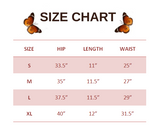 size chart for Butterfly Hollow Out Dress