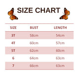 size chart for Butterfly Jumpsuit for Kids