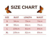 size chart for Butterfly Pattern Jumpsuit