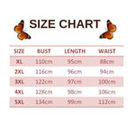 size chart for Butterfly Plus Size Jumpsuit