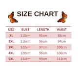 size chart for Butterfly Plus Size Jumpsuit