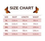 size chart for Butterfly Plus Size Jumpsuit