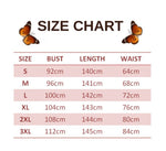 size chart for Butterfly Print Jumpsuit