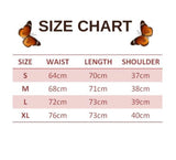 size chart for Long Sleeve Shirt Butterfly Bodysuit