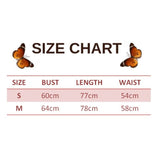 size chart for black embroidered butterfly cardigan