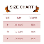 size chart for Butterfly Tank Top Women