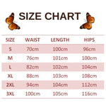 size chart for blue morpho butterfly loose pants