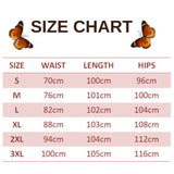 size chart for blue morpho butterfly loose pants