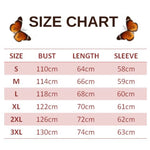 size chart for light pink butterfly sweater