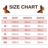 size chart for light pink butterfly sweater