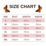 size chart for white butterfly sweater