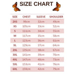 size chart for kimono butterfly blouse