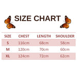 size chart for navy blue butterfly sweater