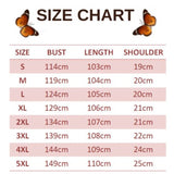 size chart for lawngreen butterfly dress