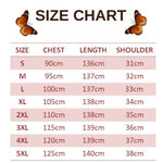size chart for black butterfly dress