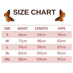 size chart for milkweed butterfly leggings