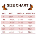 size chart for daisy butterfly pullover